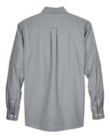 Harriton M600 Men's Long-Sleeve Oxford with Stain-Release #color_OXFORD GREY