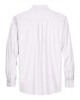 Harriton M600 Men's Long-Sleeve Oxford with Stain-Release #color_WHITE