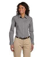 Harriton M510W Ladies' 3.1 oz. Essential Poplin #color_DARK GREY