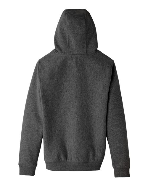 Team 365 TT96Y Youth Zone HydroSport Heavyweight Pullover Hooded Sweatshirt #color_DARK GREY HEATHR