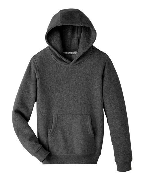 Team 365 TT96Y Youth Zone HydroSport Heavyweight Pullover Hooded Sweatshirt #color_DARK GREY HEATHR