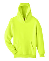 Team 365 TT96Y Youth Zone HydroSport Heavyweight Pullover Hooded Sweatshirt #color_SAFETY YELLOW