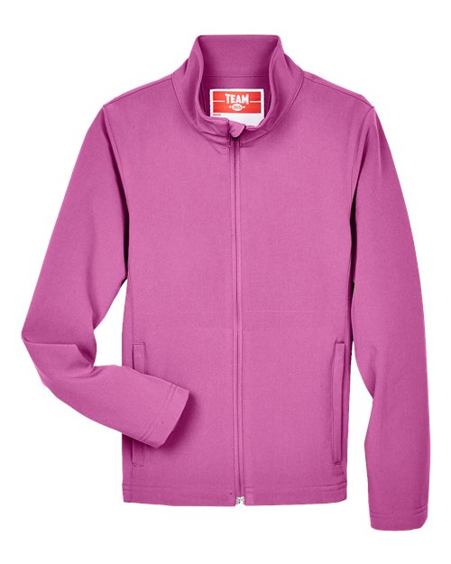 Team 365 TT80Y Youth Leader Soft Shell Jacket #color_SP CHARITY PINK