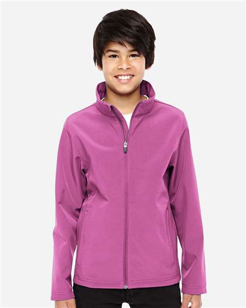 Team 365 TT80Y Youth Leader Soft Shell Jacket #color_SP CHARITY PINK