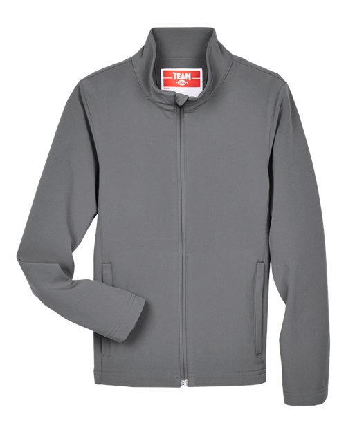 Team 365 TT80Y Youth Leader Soft Shell Jacket #color_SPORT GRAPHITE