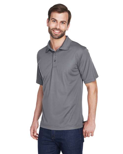 UltraClub 8210 Men's Cool & Dry MeshPiqu Polo #color_CHARCOAL
