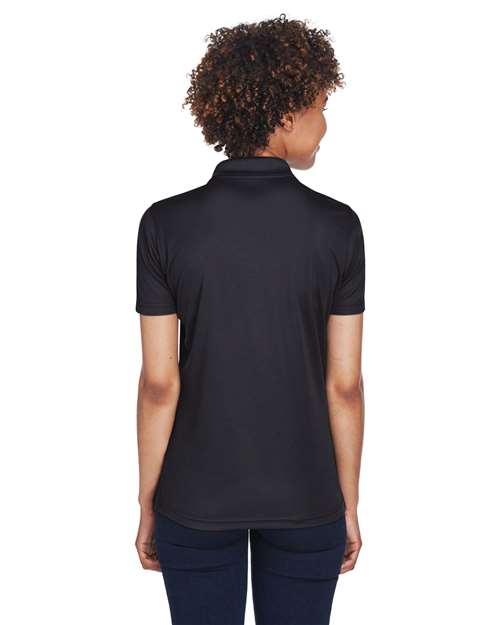 UltraClub 8210L Ladies' Cool & Dry Mesh PiquPolo #color_BLACK