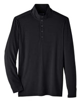 North End NE400 Men's Jaq Snap-Up Stretch Performance Pullover #color_BLACK