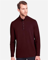 North End NE400 Men's Jaq Snap-Up Stretch Performance Pullover #color_BURGUNDY