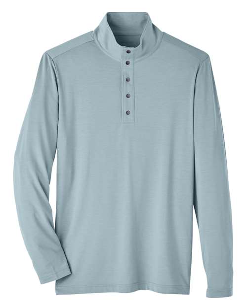 North End NE400 Men's Jaq Snap-Up Stretch Performance Pullover #color_OPAL BLUE