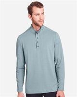North End NE400 Men's Jaq Snap-Up Stretch Performance Pullover #color_OPAL BLUE