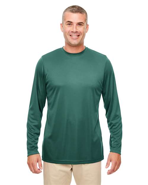 UltraClub 8622 Men's Cool & Dry Performance Long-Sleeve Top #color_FOREST GREEN