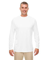 UltraClub 8622 Men's Cool & Dry Performance Long-Sleeve Top #color_WHITE