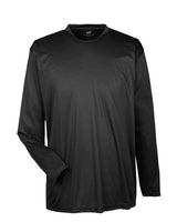 UltraClub 8422 Adult Cool & Dry Sport Long-Sleeve Performance Interlock T-Shirt #color_BLACK