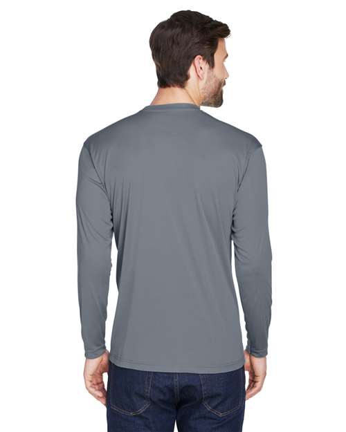 UltraClub 8422 Adult Cool & Dry Sport Long-Sleeve Performance Interlock T-Shirt #color_CHARCOAL