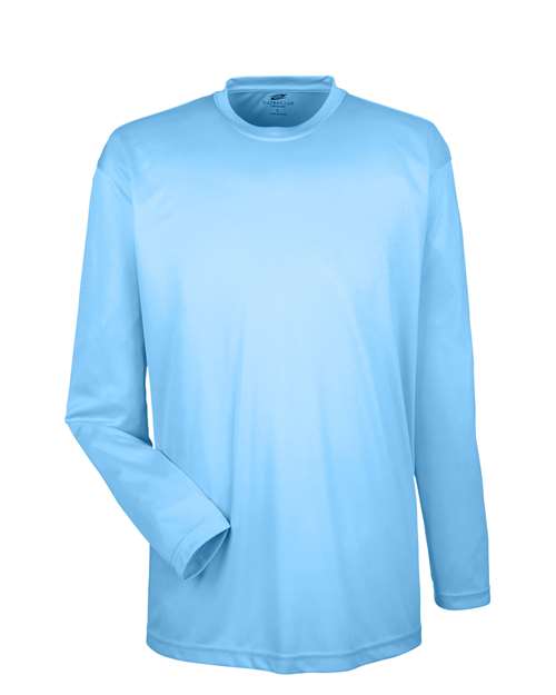 UltraClub 8422 Adult Cool & Dry Sport Long-Sleeve Performance Interlock T-Shirt #color_COLUMBIA BLUE