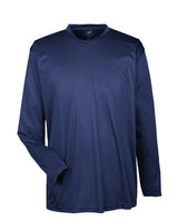 UltraClub 8422 Adult Cool & Dry Sport Long-Sleeve Performance Interlock T-Shirt #color_NAVY