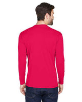 UltraClub 8422 Adult Cool & Dry Sport Long-Sleeve Performance Interlock T-Shirt #color_RED