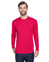 UltraClub 8422 Adult Cool & Dry Sport Long-Sleeve Performance Interlock T-Shirt #color_RED