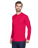 UltraClub 8422 Adult Cool & Dry Sport Long-Sleeve Performance Interlock T-Shirt #color_RED