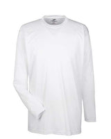 UltraClub 8422 Adult Cool & Dry Sport Long-Sleeve Performance Interlock T-Shirt #color_WHITE