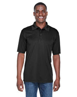 UltraClub 8425 Men's Cool & Dry Sport PerformanceInterlock Polo #color_BLACK