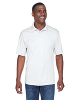 UltraClub 8425 Men's Cool & Dry Sport PerformanceInterlock Polo #color_WHITE