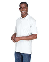 UltraClub 8425 Men's Cool & Dry Sport PerformanceInterlock Polo #color_WHITE