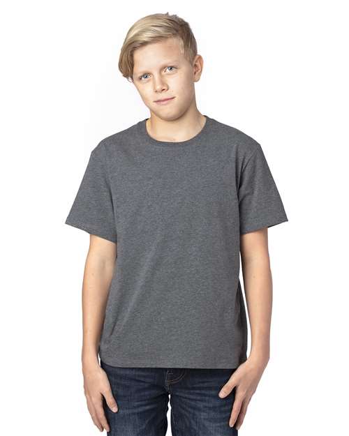 Threadfast Apparel 600A Youth Ultimate T-Shirt #color_CHARCOAL HEATHER
