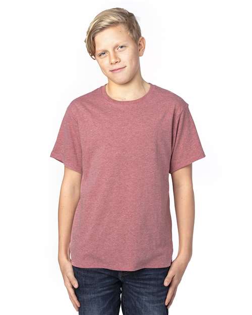 Threadfast Apparel 600A Youth Ultimate T-Shirt #color_MAROON HEATHER