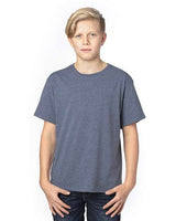 Threadfast Apparel 600A Youth Ultimate T-Shirt #color_NAVY HEATHER