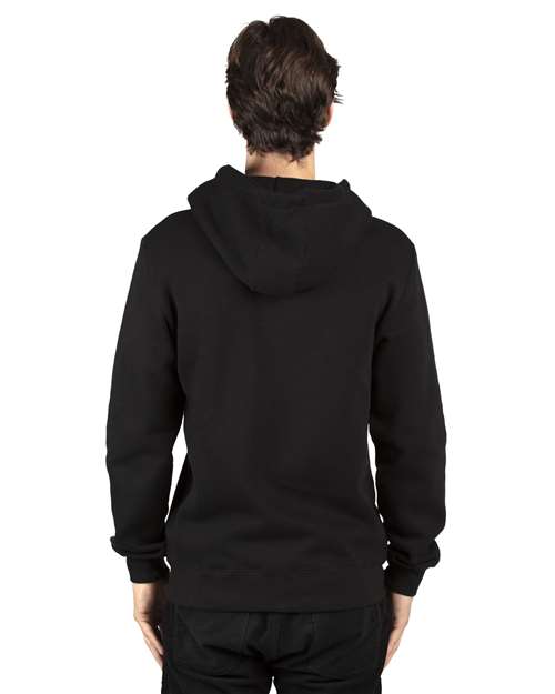 Threadfast Apparel 320Z Unisex Ultimate Fleece Full-Zip Hooded Sweatshirt #color_BLACK