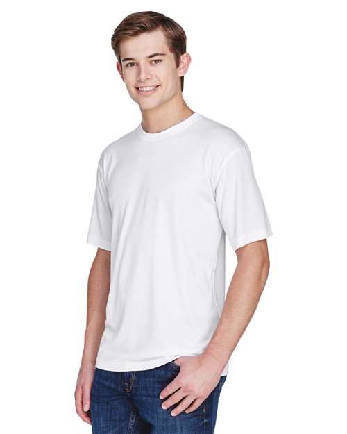 UltraClub 8620 Men's Cool & Dry Basic Performance T-Shirt #color_WHITE