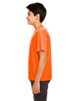 UltraClub 8420Y Youth Cool & Dry Sport Performance InterlockT-Shirt #color_BRIGHT ORANGE