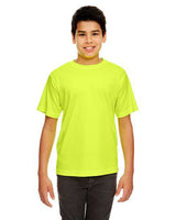 UltraClub 8420Y Youth Cool & Dry Sport Performance InterlockT-Shirt #color_BRIGHT YELLOW