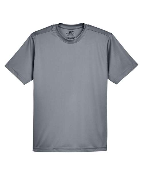 UltraClub 8420Y Youth Cool & Dry Sport Performance InterlockT-Shirt #color_CHARCOAL