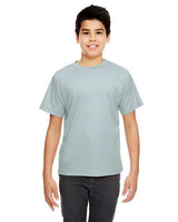 UltraClub 8420Y Youth Cool & Dry Sport Performance InterlockT-Shirt #color_GREY