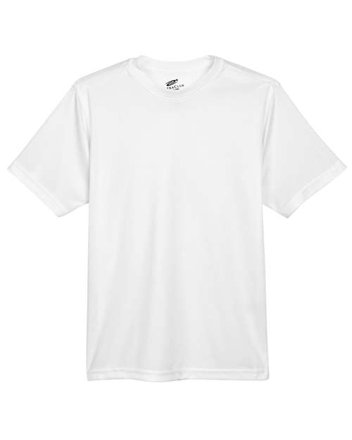 UltraClub 8420Y Youth Cool & Dry Sport Performance InterlockT-Shirt #color_WHITE