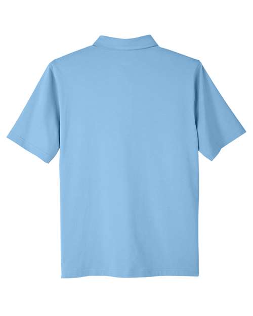 UltraClub UC105 Men's Lakeshore Stretch Cotton Performance Polo #color_COLUMBIA BLUE
