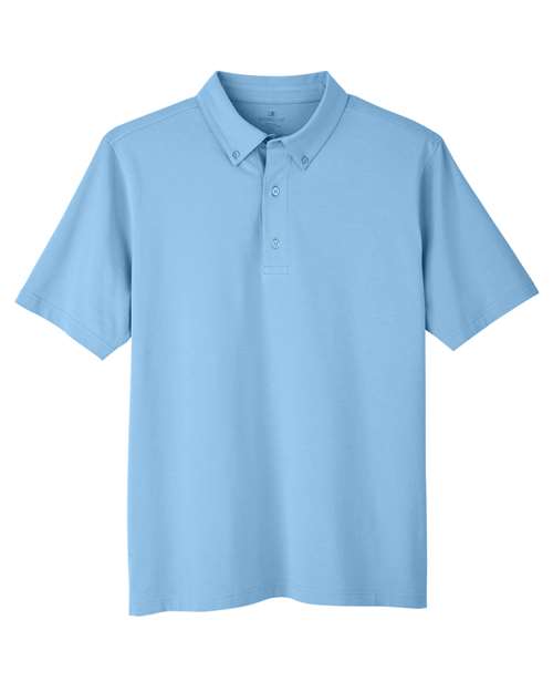 UltraClub UC105 Men's Lakeshore Stretch Cotton Performance Polo #color_COLUMBIA BLUE