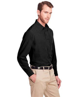 UltraClub UC500 Men's Bradley Performance Woven Shirt #color_BLACK
