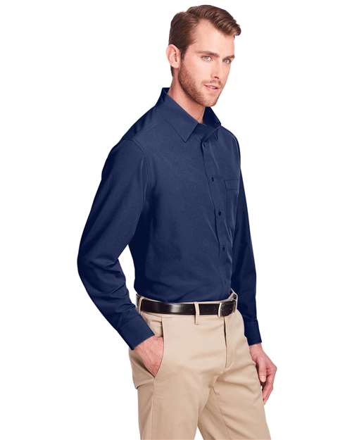 UltraClub UC500 Men's Bradley Performance Woven Shirt #color_NAVY