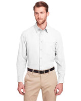 UltraClub UC500 Men's Bradley Performance Woven Shirt #color_WHITE
