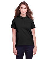 UltraClub UC105W Ladies' Lakeshore Stretch Cotton Performance Polo #color_BLACK