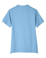 UltraClub UC105W Ladies' Lakeshore Stretch Cotton Performance Polo #color_COLUMBIA BLUE