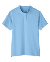 UltraClub UC105W Ladies' Lakeshore Stretch Cotton Performance Polo #color_COLUMBIA BLUE