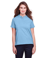 UltraClub UC105W Ladies' Lakeshore Stretch Cotton Performance Polo #color_COLUMBIA BLUE