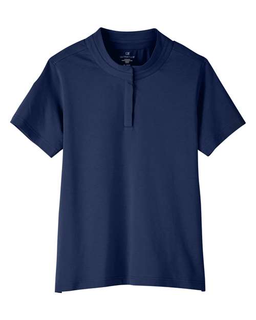 UltraClub UC105W Ladies' Lakeshore Stretch Cotton Performance Polo #color_NAVY
