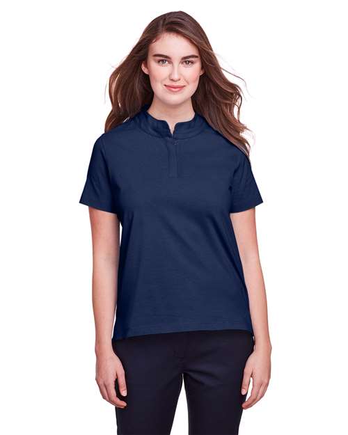 UltraClub UC105W Ladies' Lakeshore Stretch Cotton Performance Polo #color_NAVY