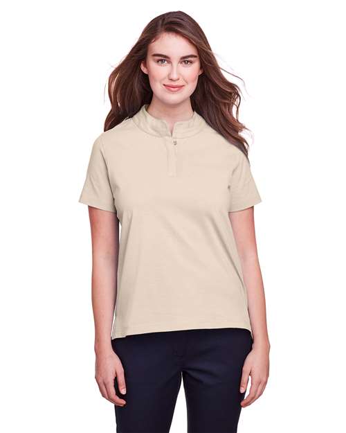 UltraClub UC105W Ladies' Lakeshore Stretch Cotton Performance Polo #color_STONE